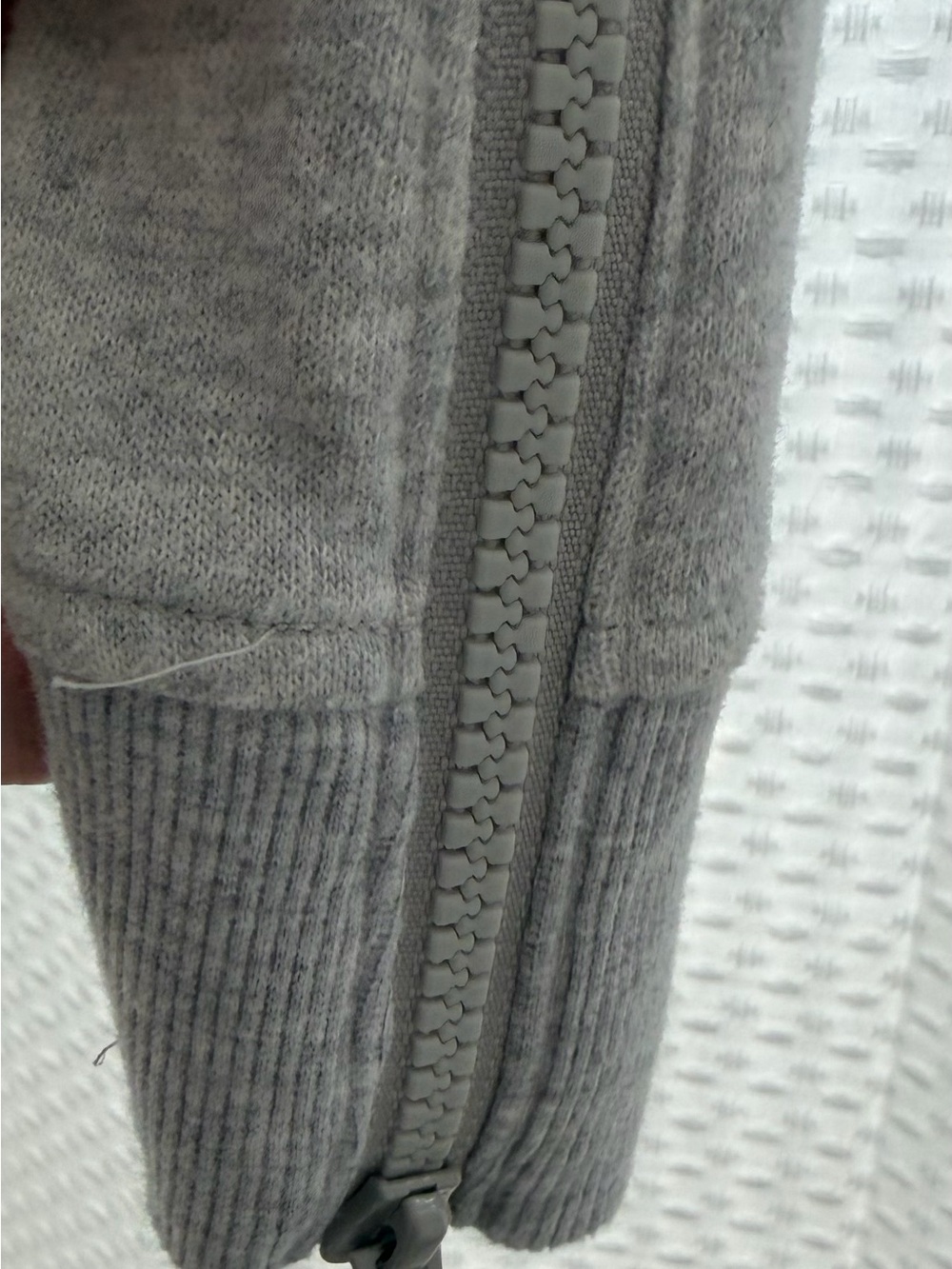 T by Talbots Gray Cowl Neck Tunic Sweatshirt Side Zips Size M - Picture 5 of 5